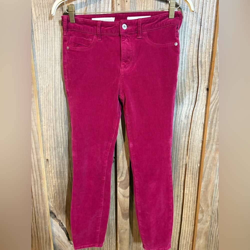 Anthropologie pilcro  and the letterpress deep Red Corduroy Pants size 28